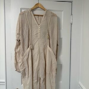 Free People Cream Tunic Top